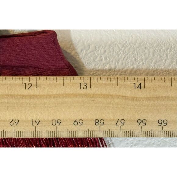 Lavish Alice High Gear Burgundy/Red Fringe Pants Women's Medium - Picture 11 of 11